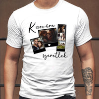 Polaroid képes férfi póló saját fotókkal