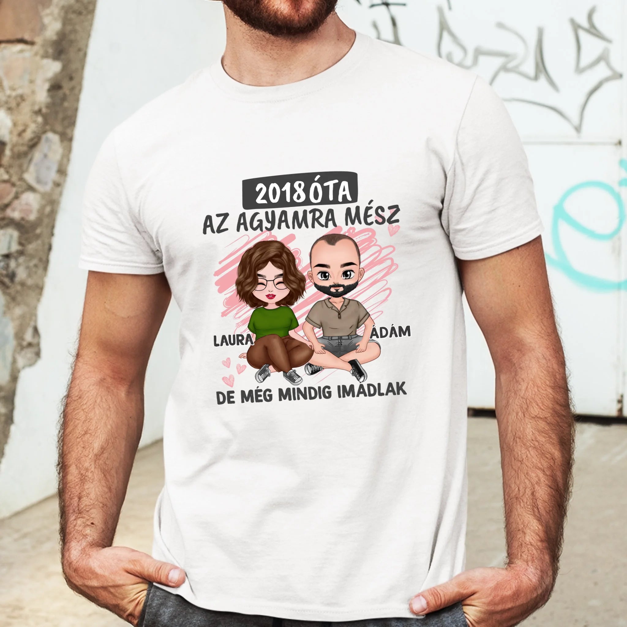  Az agyamra mész szerkeszthető karakteres férfi póló