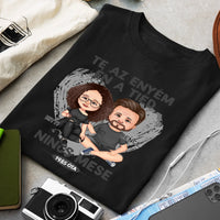 Te az enyém én a tiéd szerkeszthető karakteres férfi póló