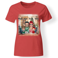  Választható karakteres cuki család egyedi karácsonyi ajándék póló férfi/női