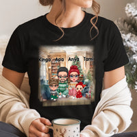  Választható karakteres cuki család egyedi karácsonyi ajándék póló férfi/női