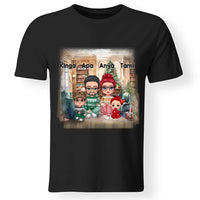  Választható karakteres cuki család egyedi karácsonyi ajándék póló férfi/női