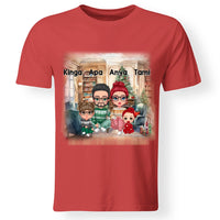  Választható karakteres cuki család egyedi karácsonyi ajándék póló férfi/női