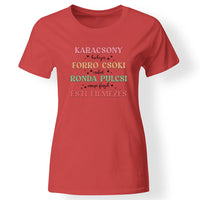 Feliratos karácsonyi női póló