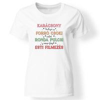 Feliratos karácsonyi női póló