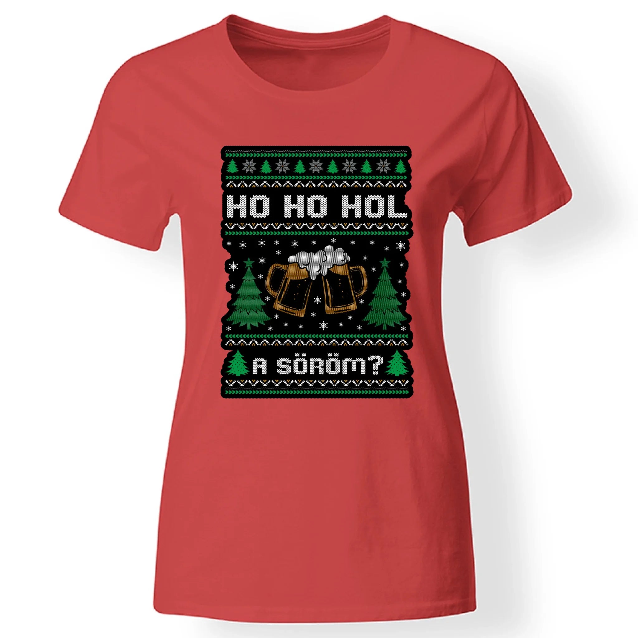 Hol a söröm? - karácsonyi női póló