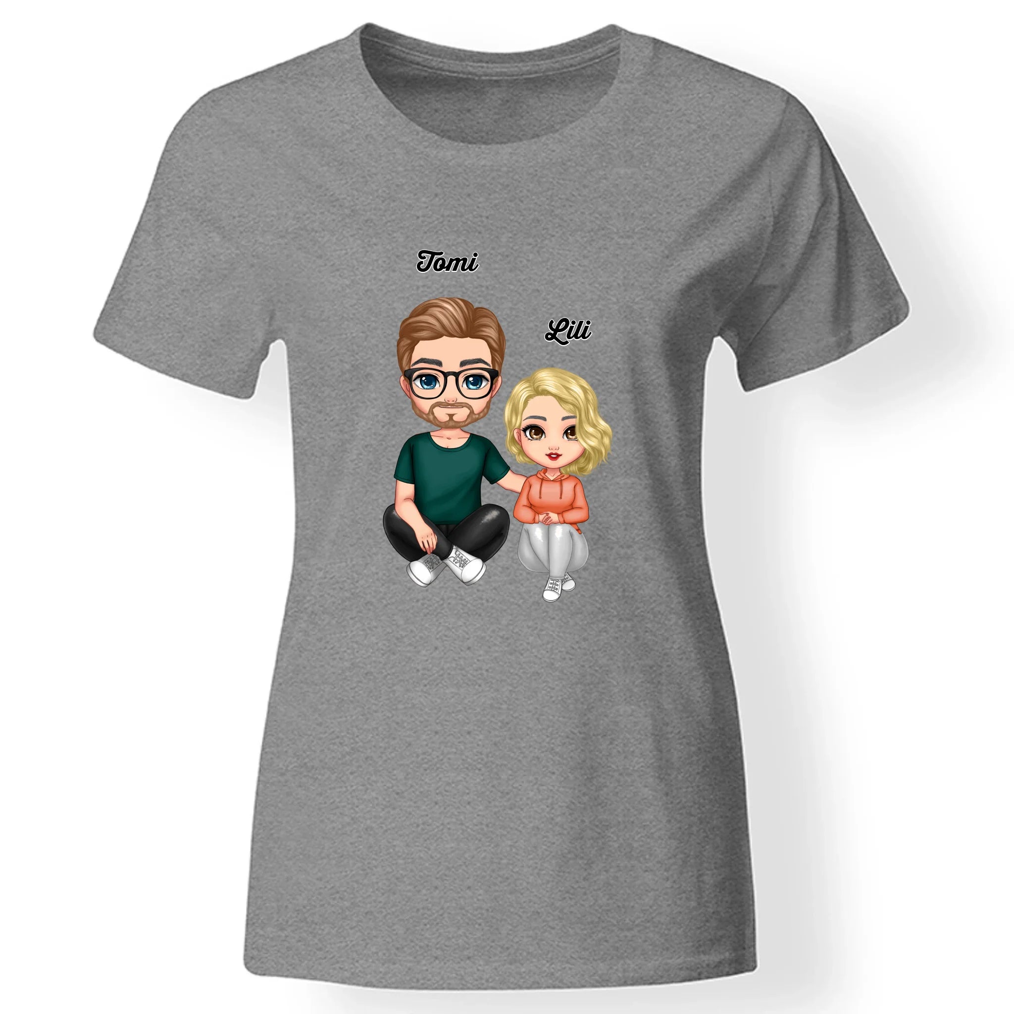 Cukifejű karakteres apa-lánya póló női