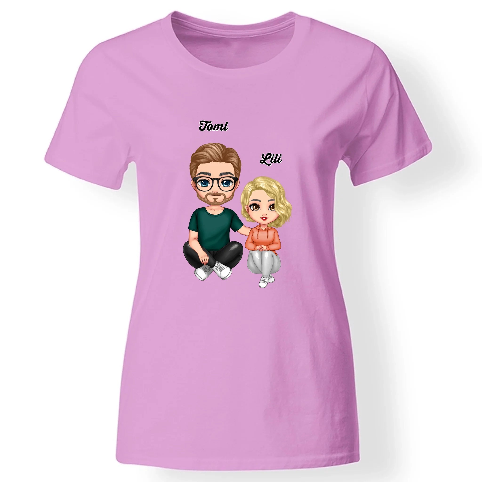 Cukifejű karakteres apa-lánya póló női