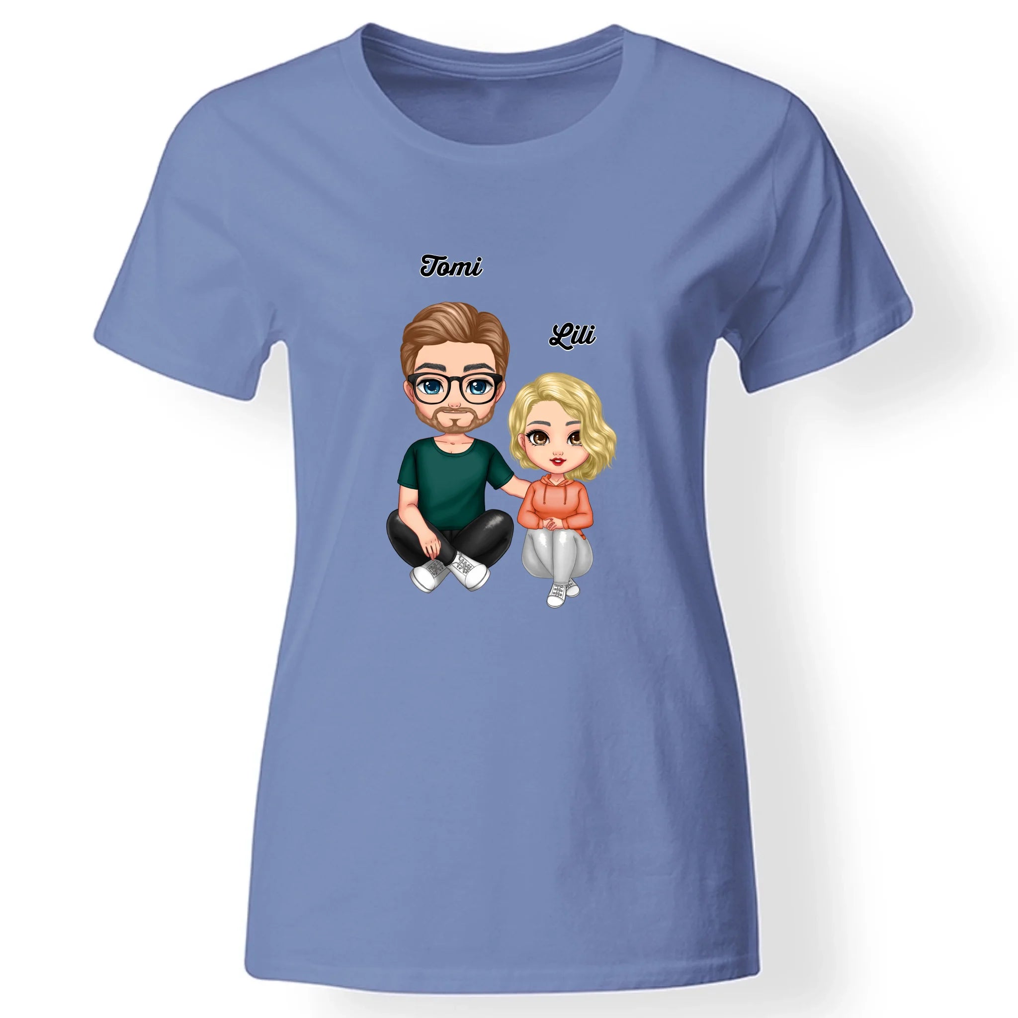 Cukifejű karakteres apa-lánya póló női