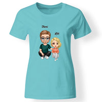 Cukifejű karakteres apa-lánya póló női