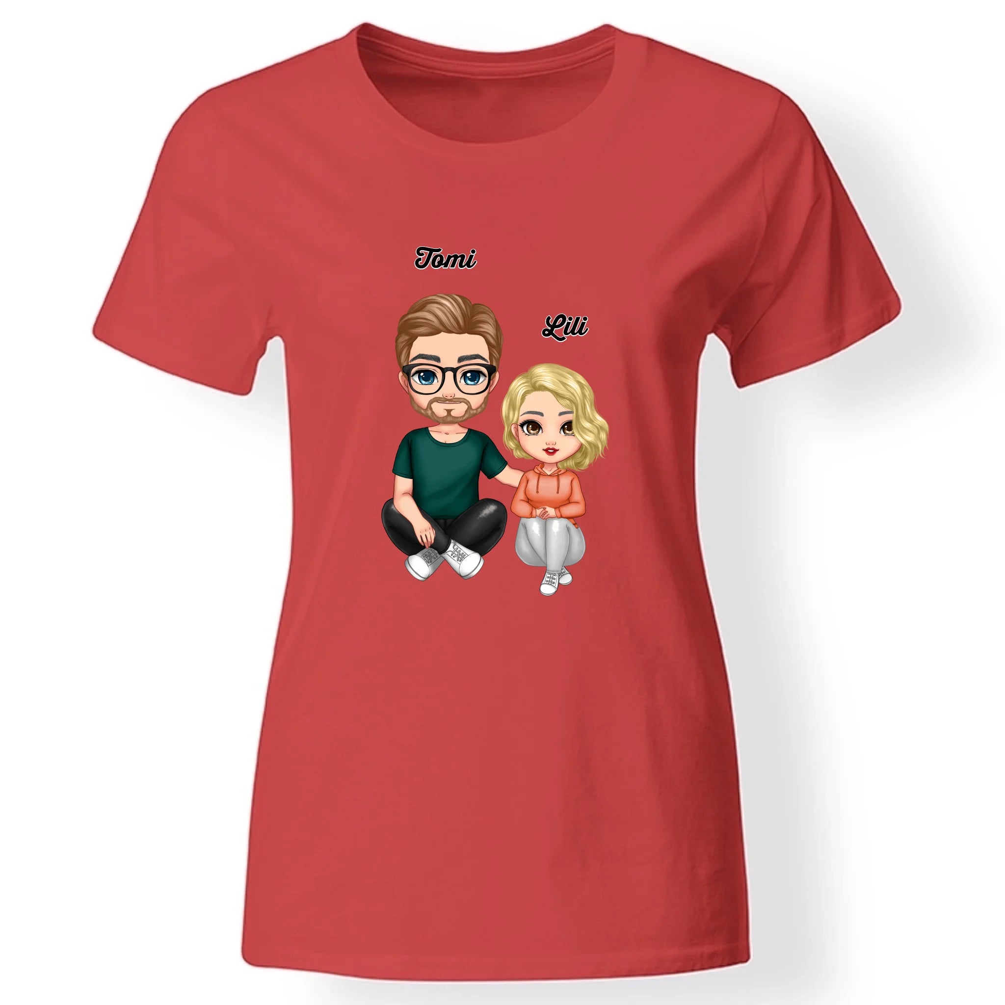 Cukifejű karakteres apa-lánya póló női