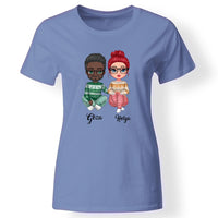 Karácsonyi páros női póló kék