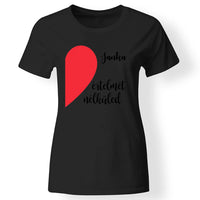 Összeillesztős szív póló nőknek fekete