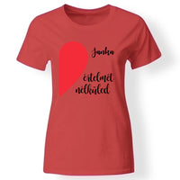 Összeillesztős szív póló nőknek piros