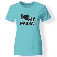 I love autós póló nőknek türkiz