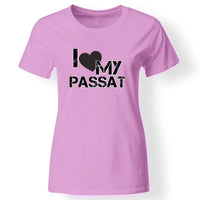 I love autós póló nőknek rózsaszín