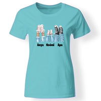 Tornacipős család női póló türkiz