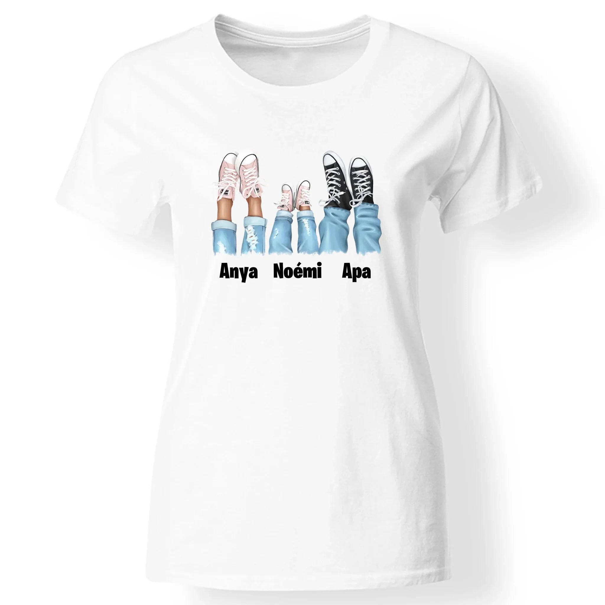 Tornacipős család női póló fehér