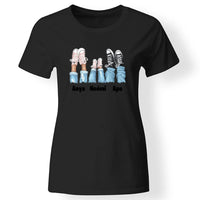 Tornacipős család női póló fekete