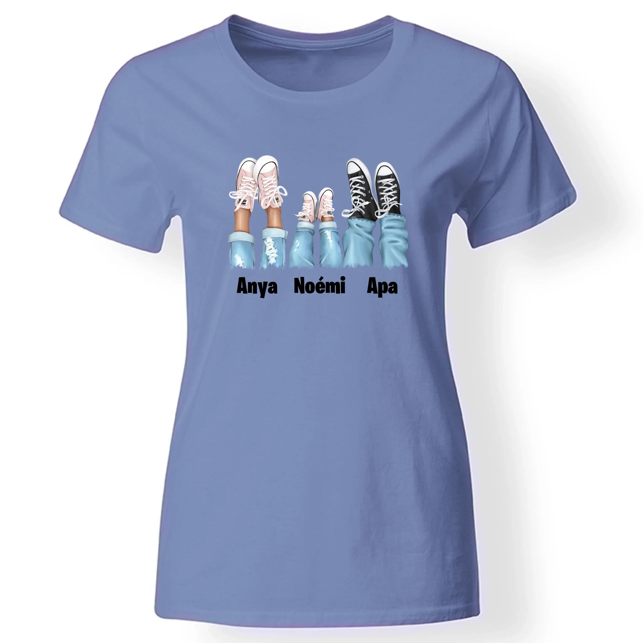 Tornacipős család női póló kék