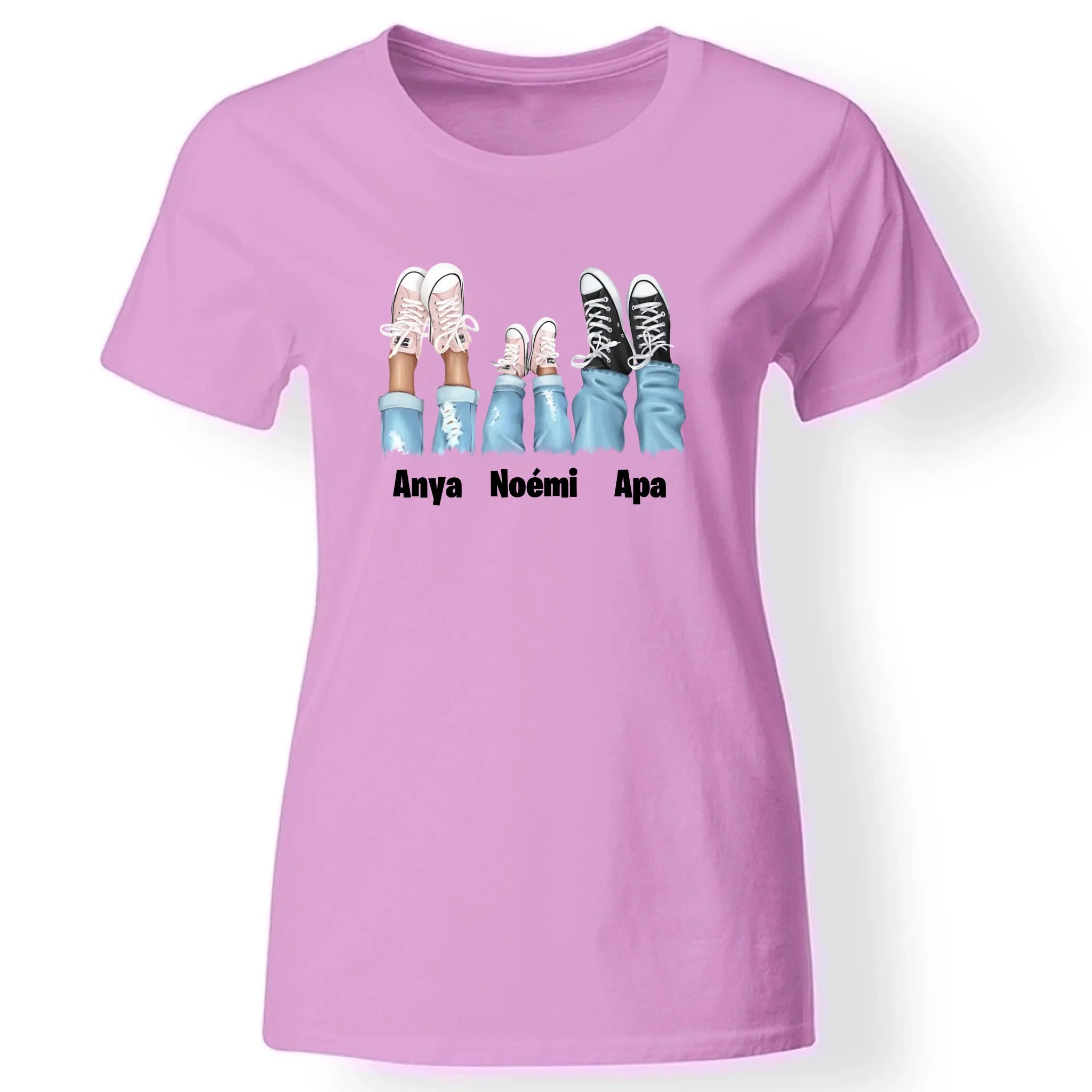 Tornacipős család női póló rózsaszín