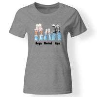 Tornacipős család női póló szürke