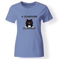 Menő Cicagazdi póló nőknek kék