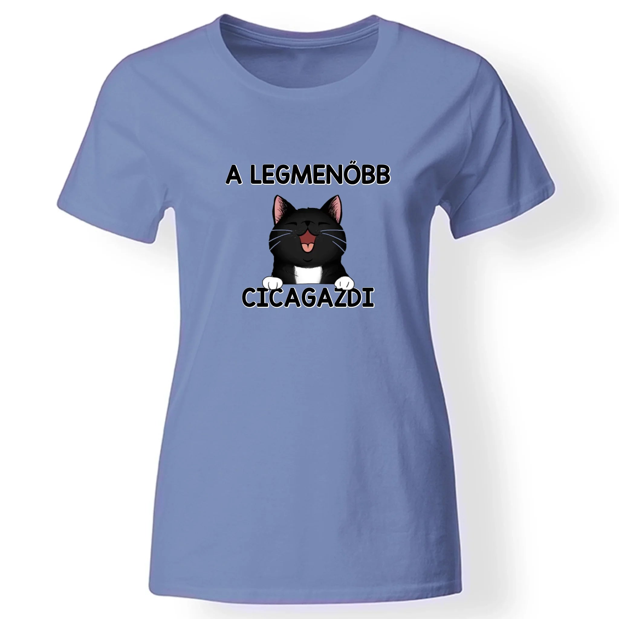 Menő Cicagazdi póló nőknek kék