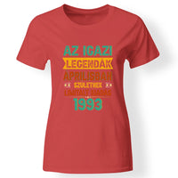 Szülinapi ajándék nőknek - Az igazi legendák női póló piros