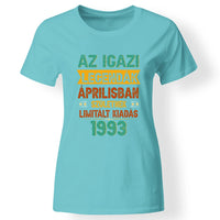Szülinapi ajándék nőknek - Az igazi legendák női póló türkiz