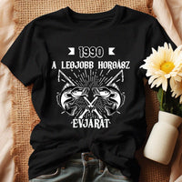 Szülinapi ajándék horgászoknak - A legjobb horgász évjárat női póló fekete