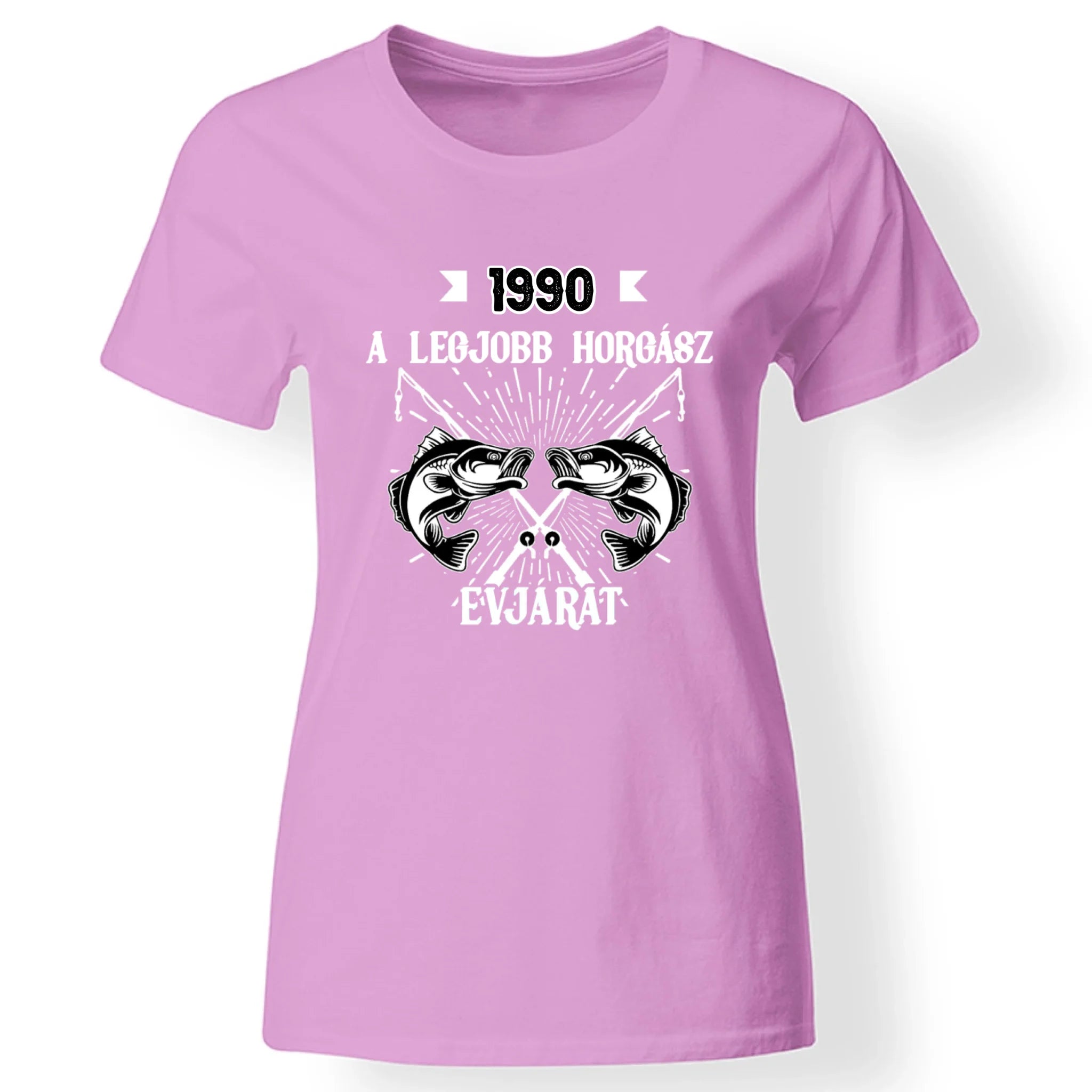 Szülinapi ajándék horgászoknak - A legjobb horgász évjárat női póló rózsaszín