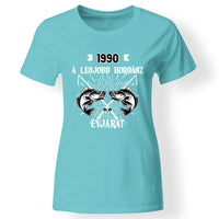 Szülinapi ajándék horgászoknak - A legjobb horgász évjárat női póló türkiz