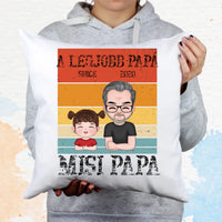 A legjobb Papa párna szerkeszthető karakterekkel