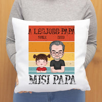 A legjobb Papa párna szerkeszthető karakterekkel