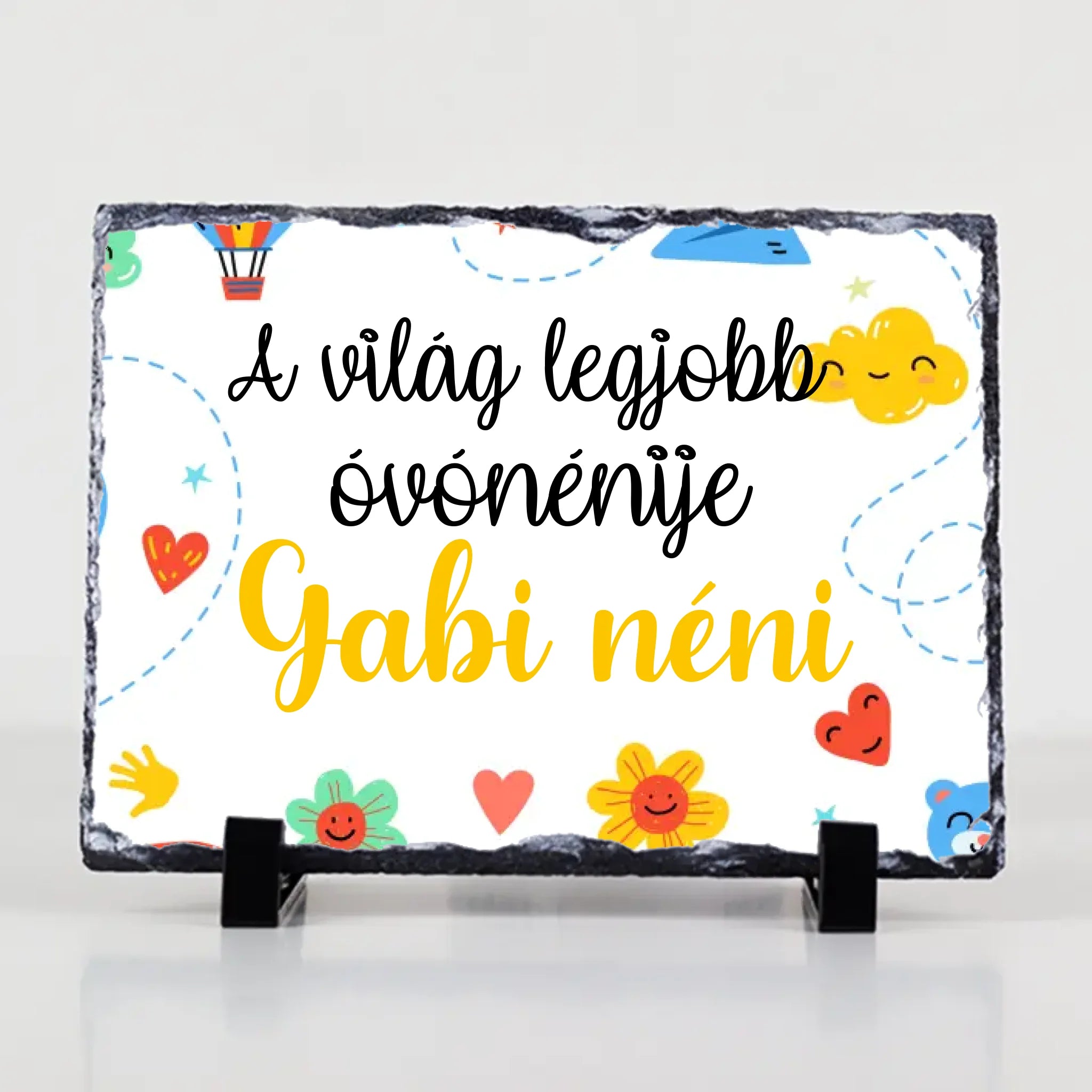 A világ legjobb óvónénije szerkeszthető ajándék gránitlap óvónőknek