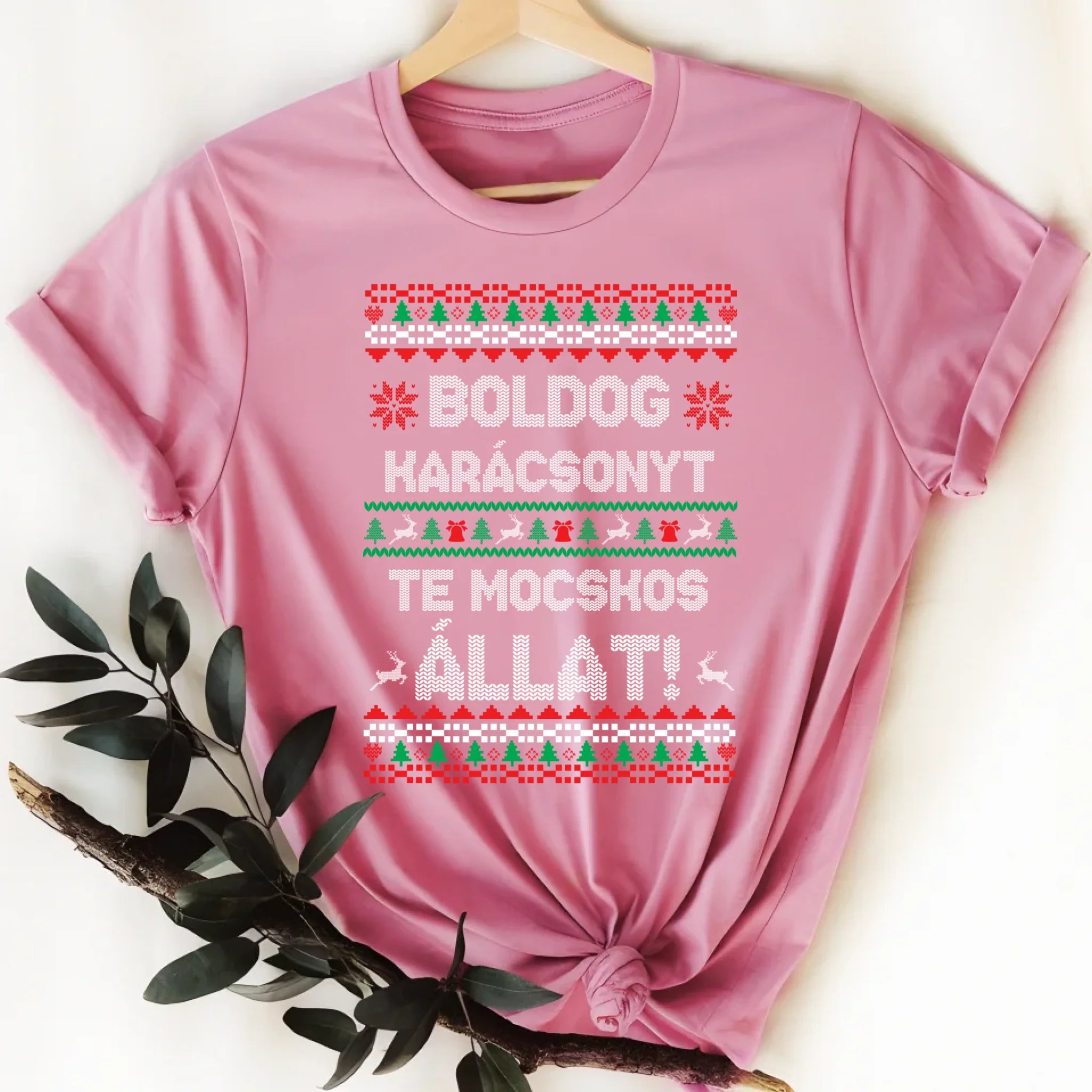 Boldog Karácsonyt te mocskos állat - vicces karácsonyi női póló