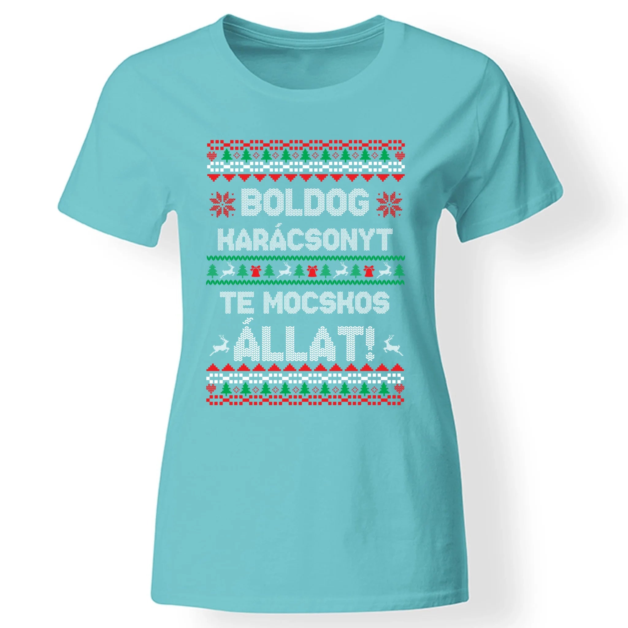 Boldog Karácsonyt te mocskos állat - vicces karácsonyi női póló