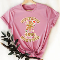 Hivatásos süti kostoló feliratú karácsonyi mintájú női póló