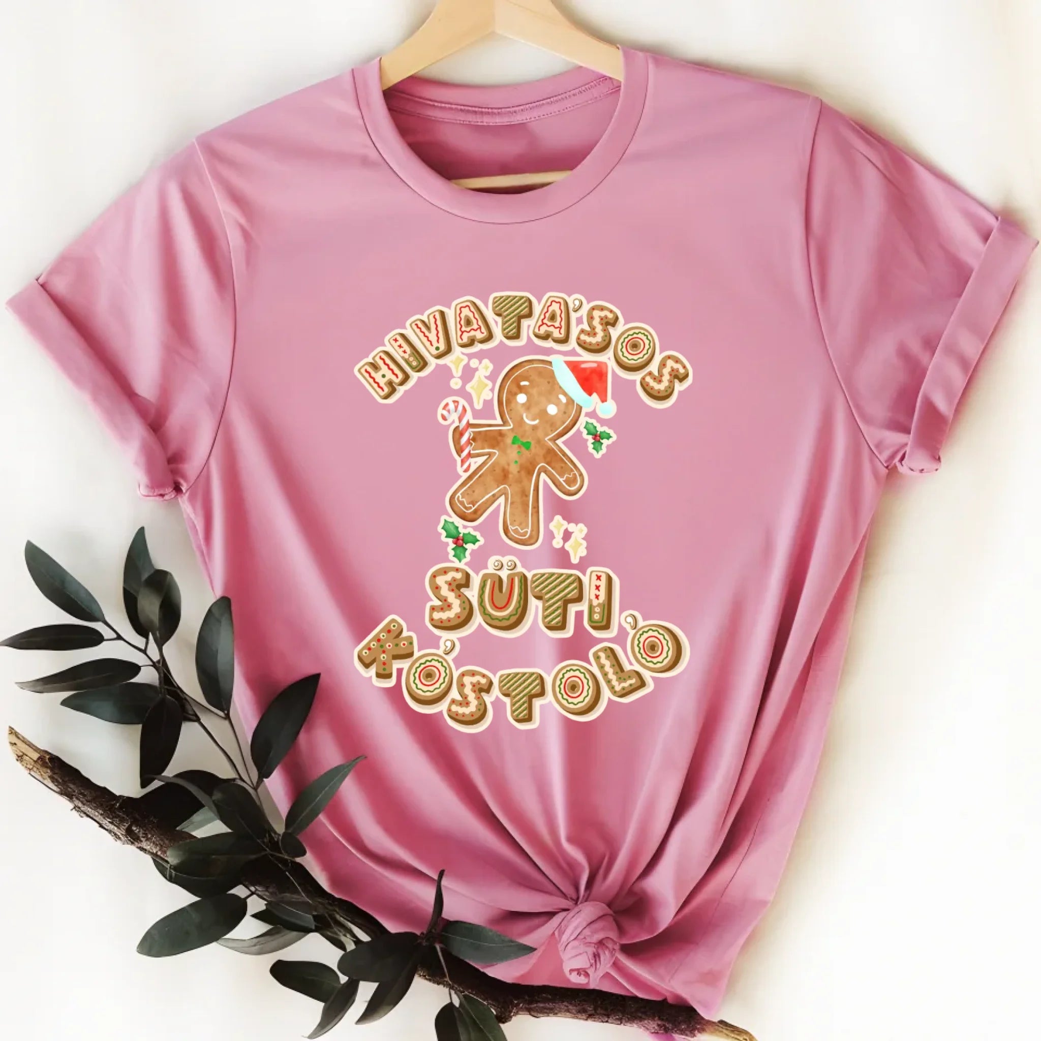 Hivatásos süti kostoló feliratú karácsonyi mintájú női póló