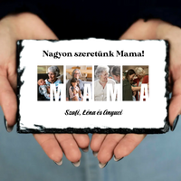 Ajándék Mamának - Egyedi képes Mama szeretünk gránitlap