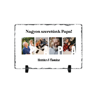 Ajándék Papának - Egyedi képes Papa szeretünk gránitlap