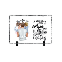 Apa két kisgyerekkel egyedi gránitlap