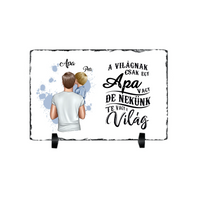 Apa kisfiúval egyedi gránitlap