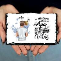 Apa kisfiúval egyedi gránitlap