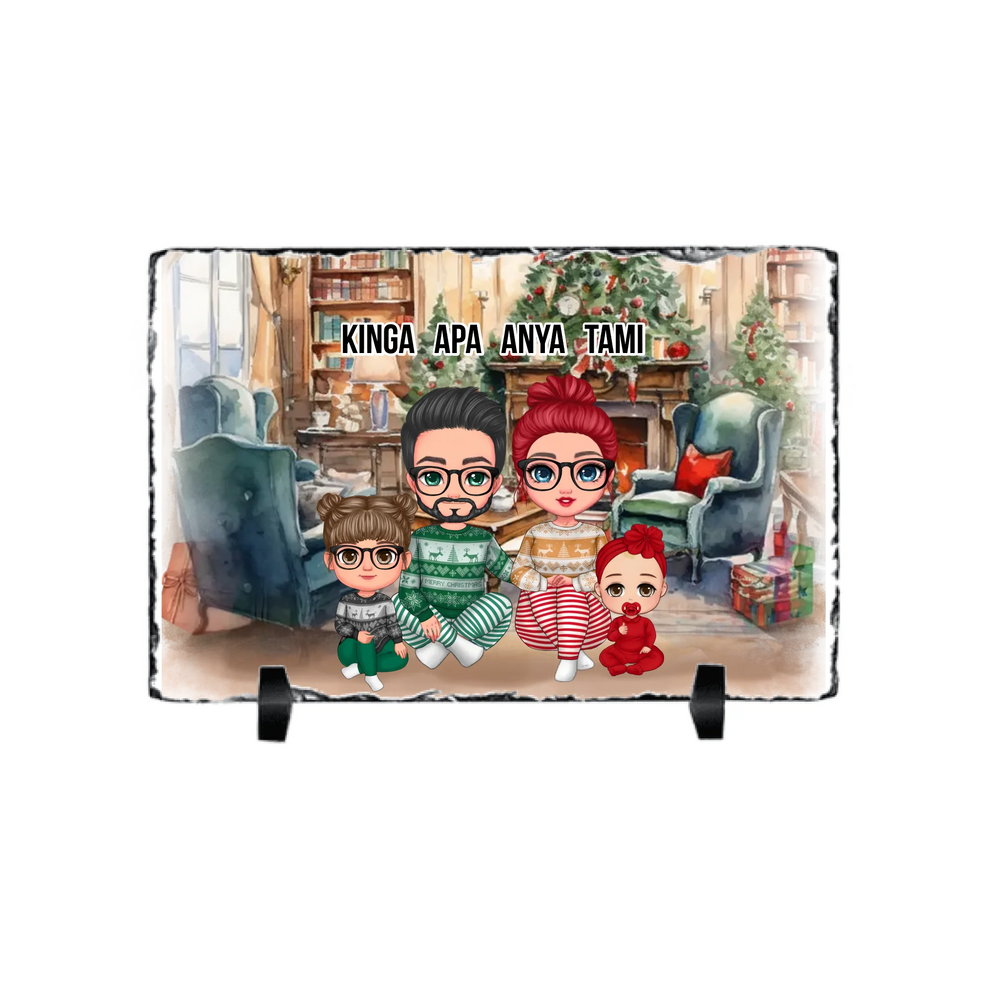 Karácsonyi családos gránitlap