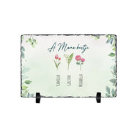 A Mama kertje szerkeszthető, egyedi neves gránitlap Nagymamáknak