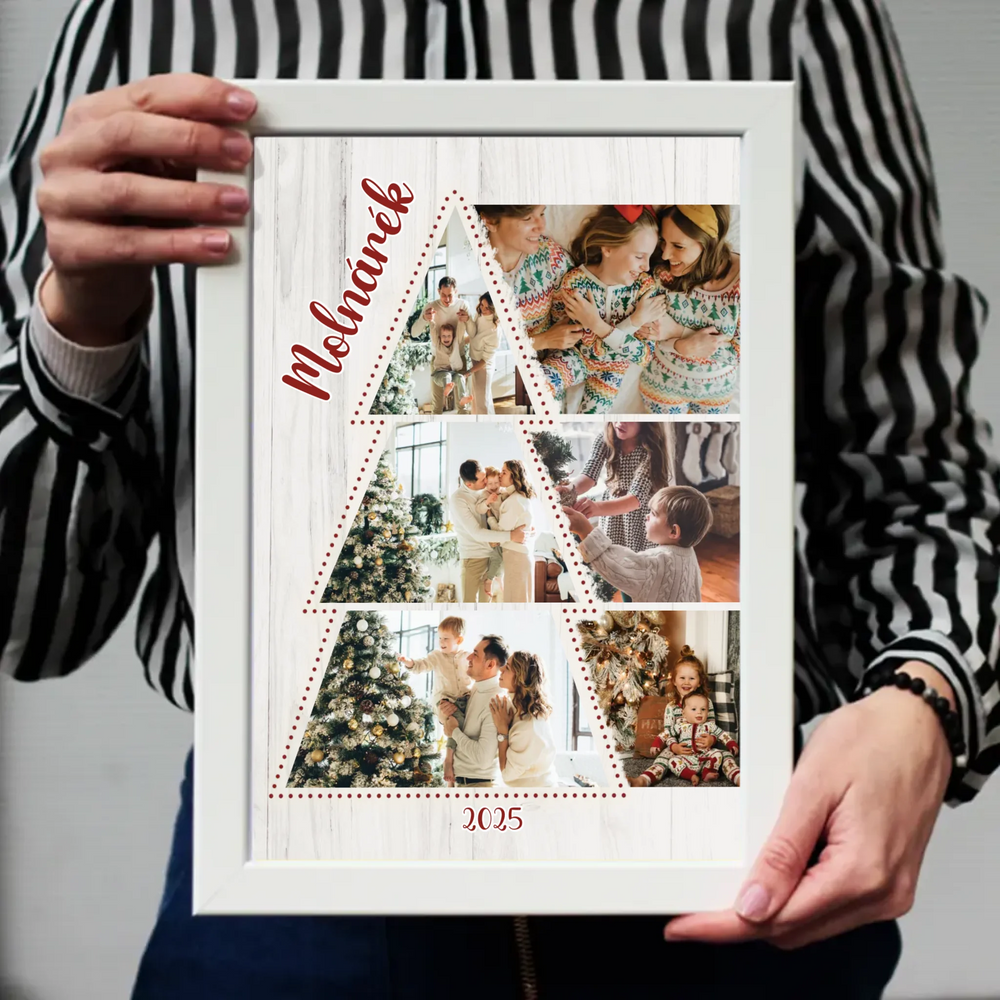 Személyre szabható karácsonyi falikép 6 képpel