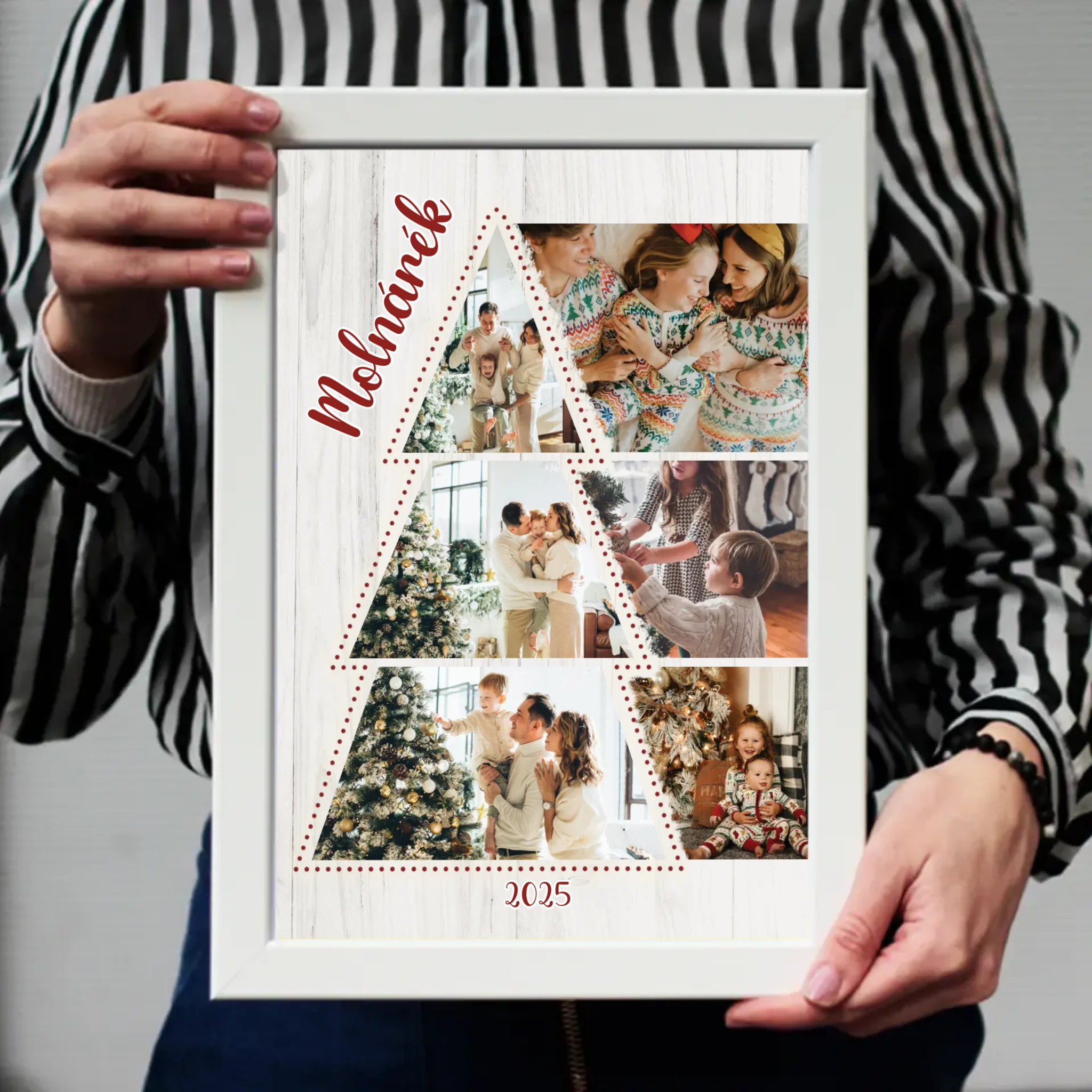 Személyre szabható karácsonyi falikép 6 képpel