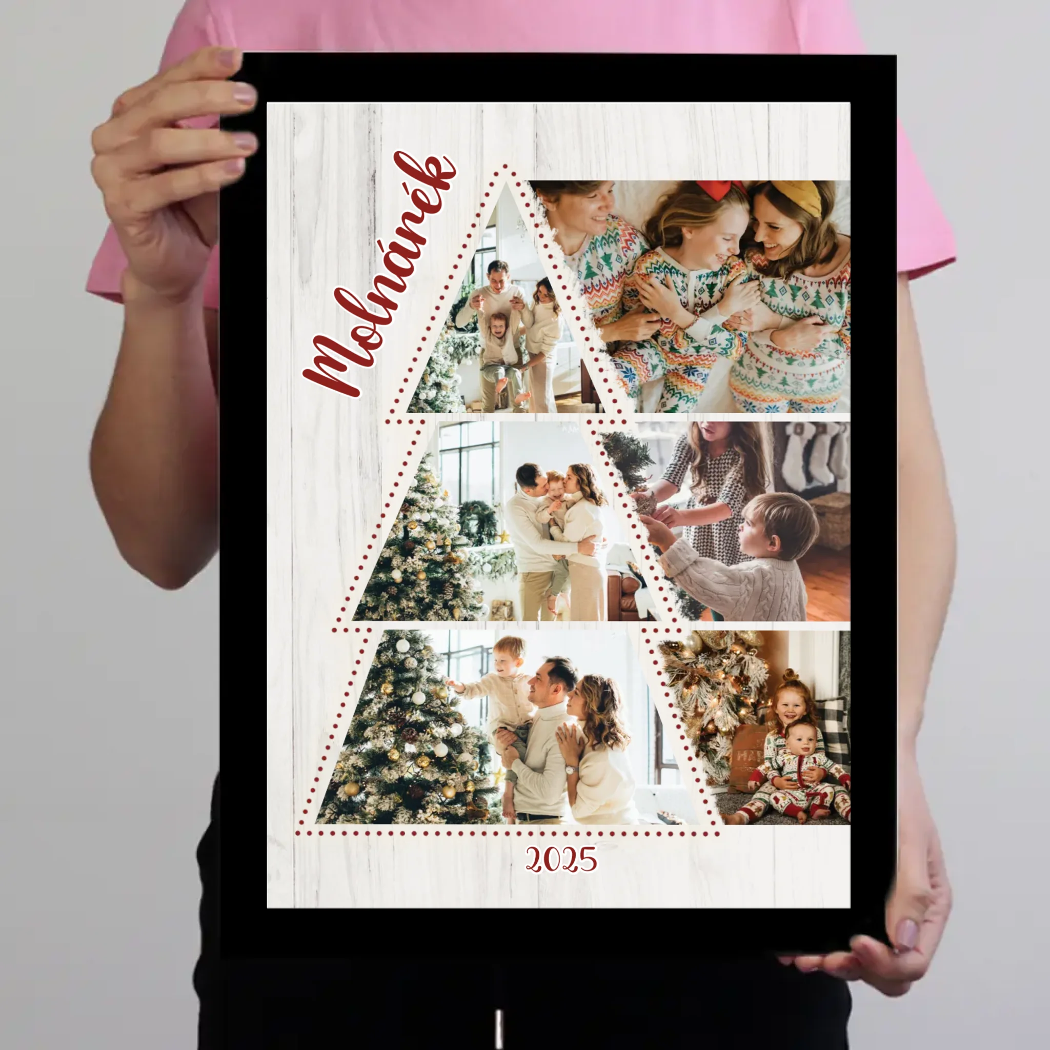 Személyre szabható karácsonyi falikép 6 képpel